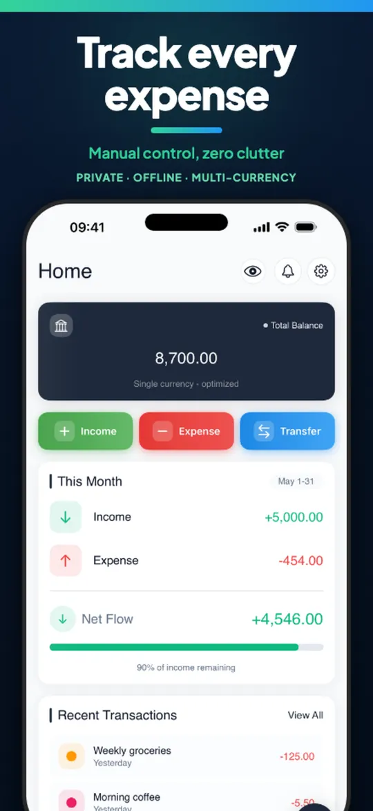 Track every expense